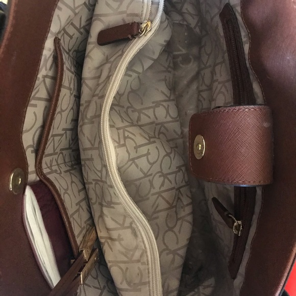 Calvin Klein gently used brown authentic purse. - Picture 2 of 5